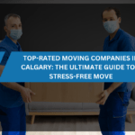 Top-Rated Moving Companies in Calgary: Professional movers handling furniture in a home relocation in Calgary.