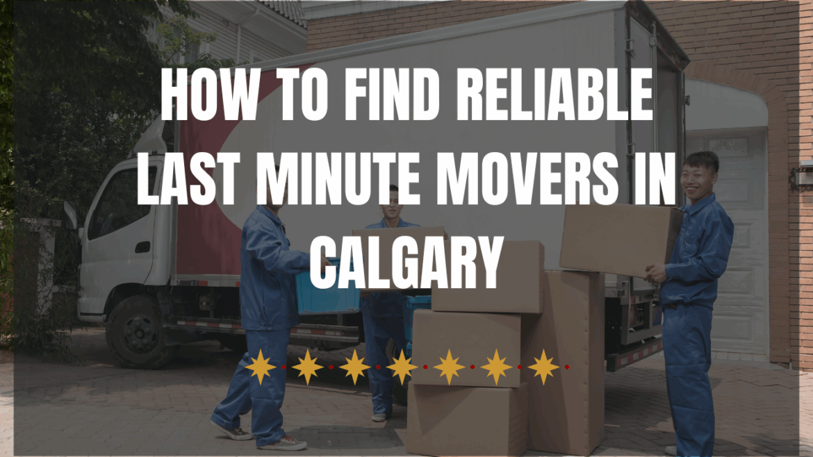 How to Find Reliable Last Minute Movers Calgary